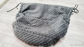 Predám obojstranný uni handmade fusak - nánožník + kožušinka - 8