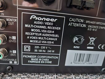 PIONEER RECEIVER VSX-520 - 8