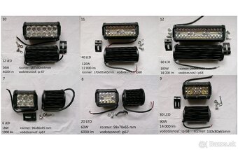 Predám led pracovné cúvacie svetlá, osvetlenie stroja - 8