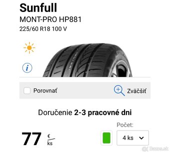 Kolesá 225/60R18 100V SUNFULL - 8