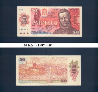 Bankovky Československo 1 - 8