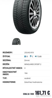 NEXEN WINGUARD Sport 2 zimné 255/45/r19 - 8