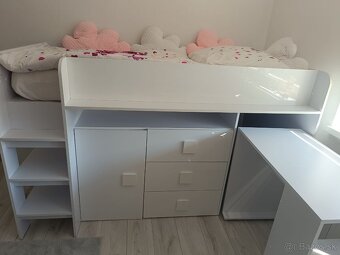Detská poschodová posteľ s písacím stolíkom - 8