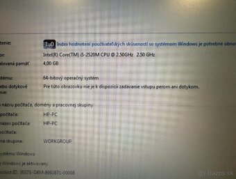 Notebook HP EliteBook 8460p i5 / 4GB RAM / 320GB HDD / WIN 7 - 8