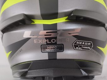 Enduro prilba LS2 Explorer Alter čierno-sivo-fluoresce - 8