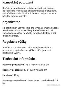 Prebaľovací pult s vaničkou - 8
