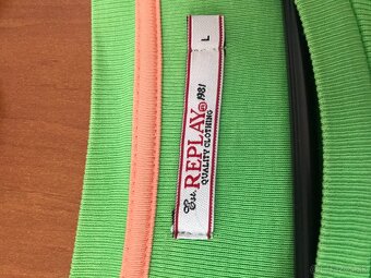 REPLAY originál limetkove pánske tricko dlhy rukav L/XL - 8