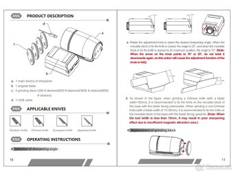 aku rotačná brúska nožov - 8