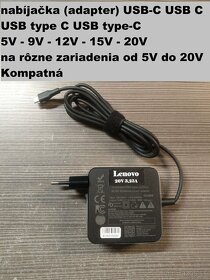 Nabíjačky: Lenovo B50, G50, Y520 hranatý / USB type-C - 8