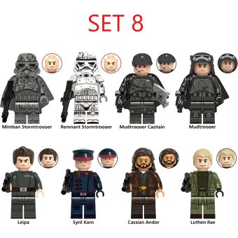 Rôzne figúrky Star Wars 7 (8ks) - typ lego - nové - 8