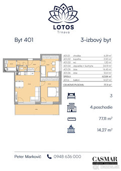 3-izbový byt s priestranným balkónom v novostavbe LOTOS Trna - 8