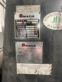 AMADA - strojová tabuľová nožnica na plech - 8