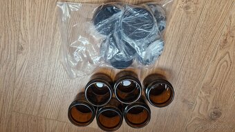 Sklenene hnedé pohare uzatvaracie - 8