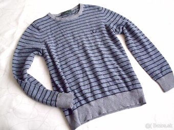 Fred Perry pánsky vlna sveter pásik L-M - 8