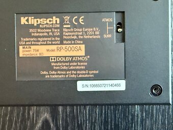 Dolby Atmos repro Klipsch RP-500SA II - Čierna - 8