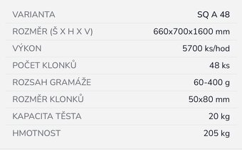 Dělička těsta Vitella SQ A 48 - 8