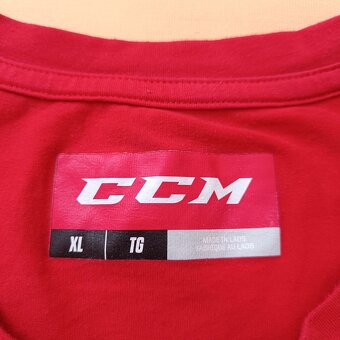 CCM hokejové červené tričko s krátkym rukávom športové XL - 8