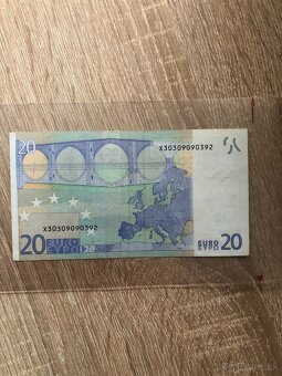 predám bankovky 200,500 a 20 € - 8
