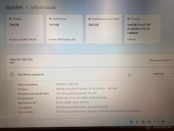 Notebook 14" Lenovo. Intel Core i5‑8250U.20gb ram.256gbSSD. - 8