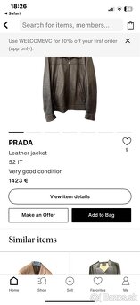 Kožená bunda Prada - 8
