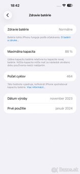 iPhone 15 Pro Max 256 GB tmavosivý – ako nový, bez škrabanco - 8