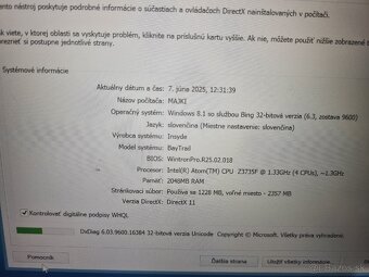 Predám tablet-notebook TrekStor windows - 8