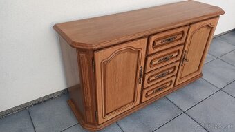 Rustikálna masívna dubova komoda - 8