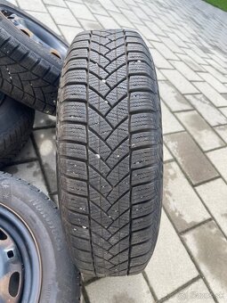 Plechove disky 5x100 Škoda Fabia,zimne gumy Matador - 8