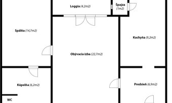 Prenajmem 2 izbový byt v Starom meste BA - 8