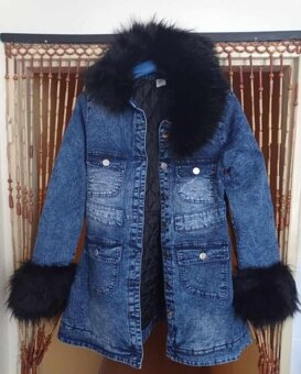 Krásny dámsky kabát jeseň/zima.plus darček - 8