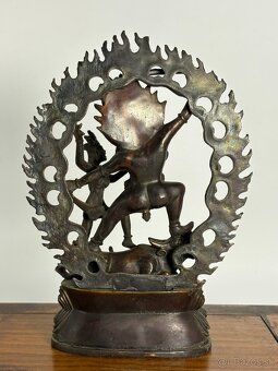 Starožitná bronzová soška Yamantaka (Tibet) - 8