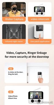 Bezdrôtový video zvonček s HD kamerou a 4,3" IPS displejom - 8