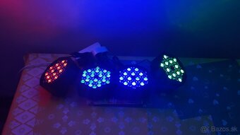 4ks led par reflektory na diaľkové ovládanie s TAŠKOU - 8