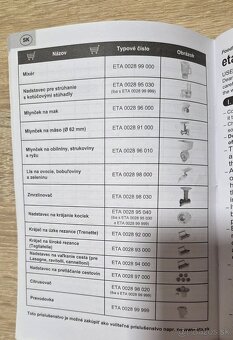 Príslušenstvo robot:  Eta Gratus - 8