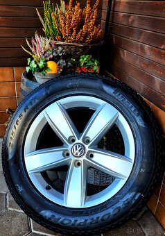 alu R17 5x112, zimné pneu 215/65, orig. VW Tiguan, Ateca... - 8