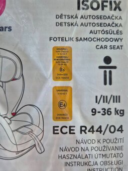Predám autosedačku Petite&Mars Prime II Isofix, 9-36 kg - 8