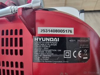 Predáme malé praktické rádio zn. Hyundai CD,USB - 8
