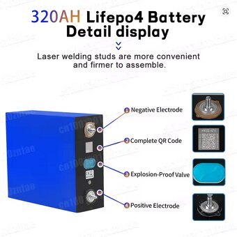 Lifepo4 320Ah 24V 8000 Cycles - 8