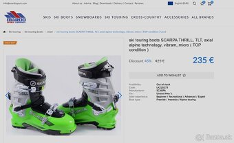 Skialp lyžiarky SCARPA THRILL (mondo 305mm, č.46) - 8