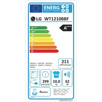 Práčka a sušička LG WT1210BBF nová - 8