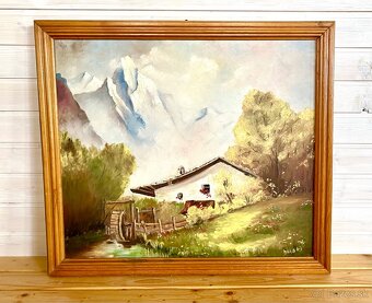 Starý obraz, olejomalba - 8