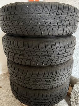 Plechove disky 5x100mm R14 so zimnými pneu. - 8