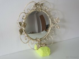 Zrkadlo vypukle v kovovom ráme vintage style roztomile zrkad - 8