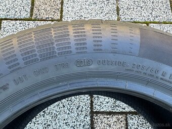 Letné pneumatiky 205/60 R16 Continental 4ks - 8mm - 8