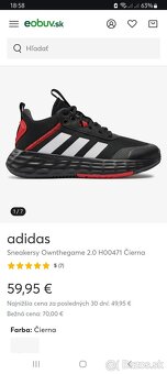 Adidas sneakersy Ownthegame 2.0 čierne - 8