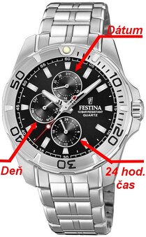Klasické pánske náramkové hodinky FESTINA MULTIFUNCTION - 8