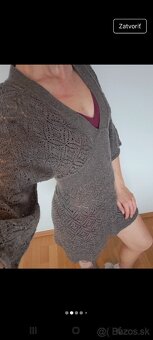 H&M nové jesenné úpletové mini šaty S/M - 8