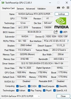 GALAX GeForce RTX 2070 SUPER EX 1-Click OC 8GB - 8