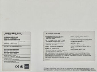 MacBook Pro 15" i7-2.7GHz,4j/16GB/512GB, Touchbar - 8