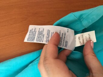 TOMMY HILFIGER originál azurove damske tricko S - 8